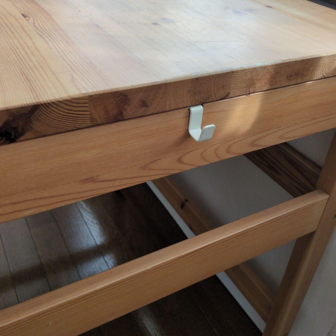 【たのメル便送料込】無印良品 パイン材デスク デスクワゴンセット 学習机