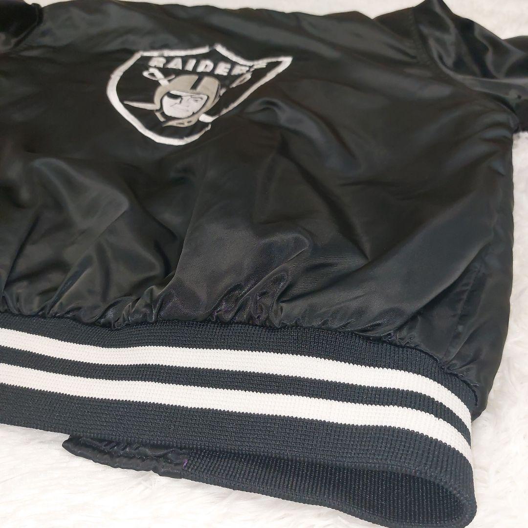 NFL RAIDERS 背面ビッグロゴ刺繍 中綿 スカジャン ブラック