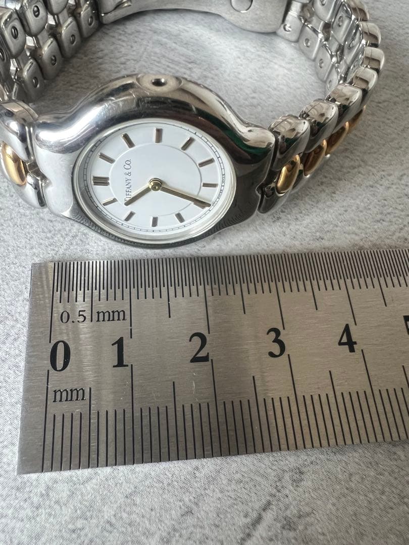 訳あり Tiffany & Co. シルバーゴールド腕時計