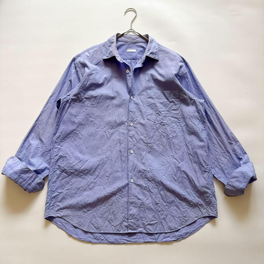 20AW✨コモリ サックスブルー 長袖シャツ s03-02001 2サイズ