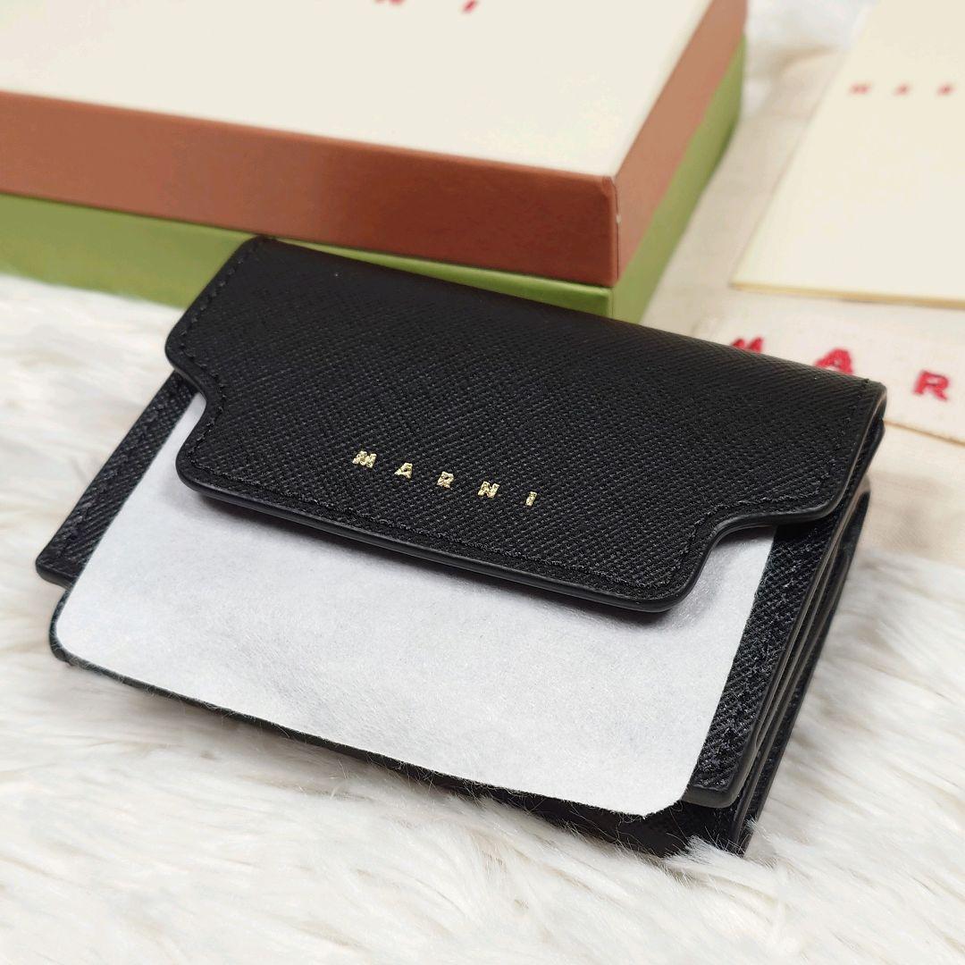 ちゃんたくマルニ ミニウォレット 三つ折り レザー トランク ユニセックス