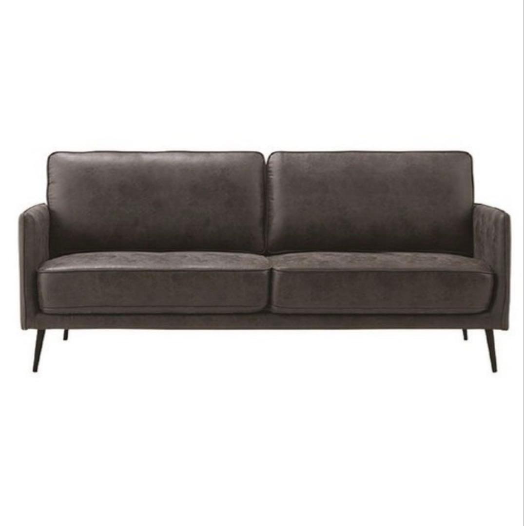 グレー 合成皮革 ソファ　桜屋工業　LS-408