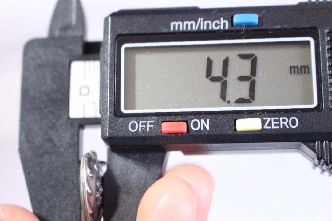 40s　スウィートハートジュエリー　WW2　シルバー　チャーム　勿忘草　エナメル