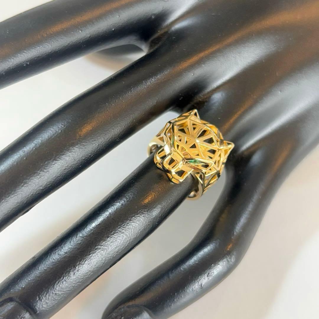 新品同様　K18 YG パンサー　リング　18金　新品仕上げ済み　超美品