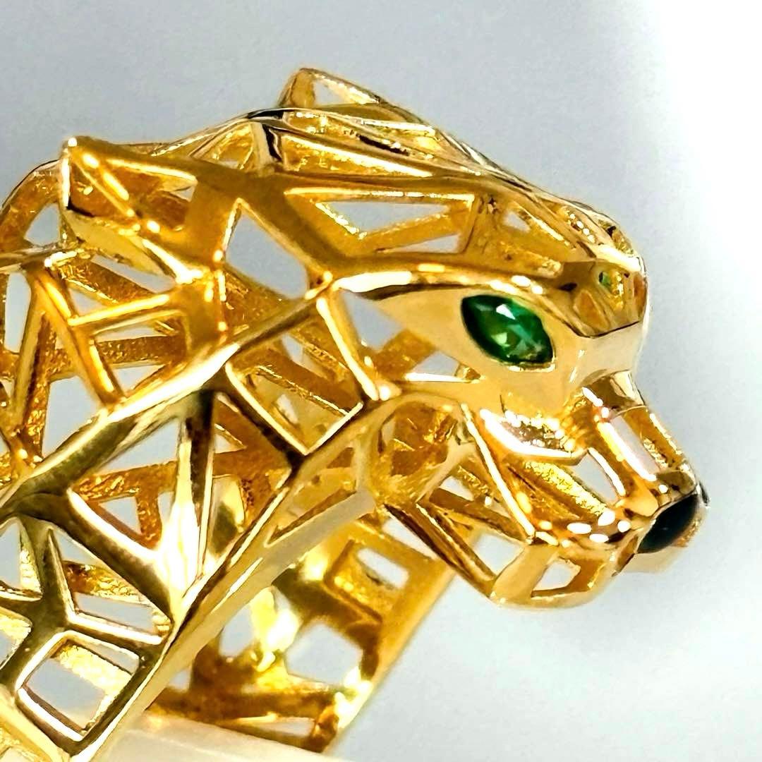 新品同様　K18 YG パンサー　リング　18金　新品仕上げ済み　超美品