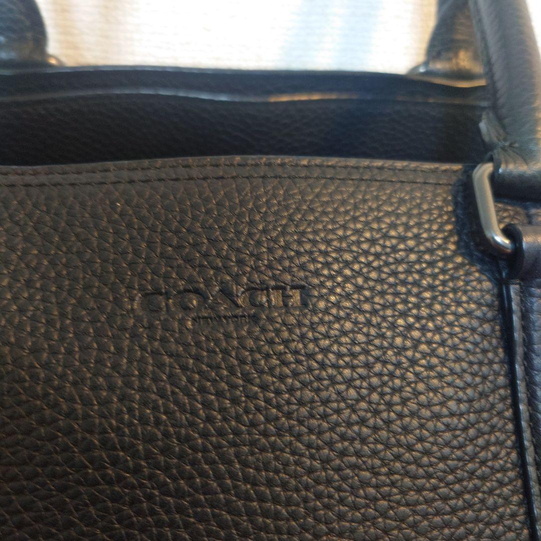 COACH レザートートバッグ ショルダーストラップ付き