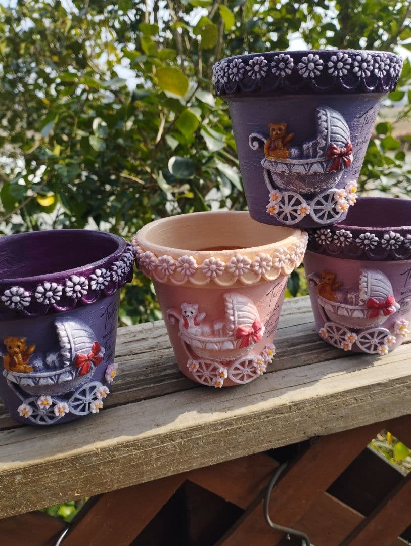 リメ鉢♡リメイク鉢♡リメ缶♡パウンド型リメ缶♡ハンドメイド