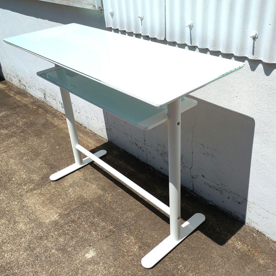 名古屋限定送料無料　TOCOM　カウンターテーブル　ガラステーブル　ハイテーブル