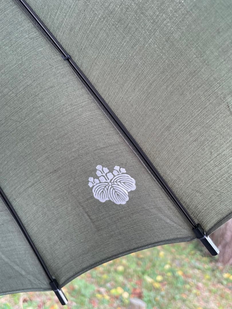 C1【used】高級洋傘 福井洋傘 グリーン 24骨 記名あり