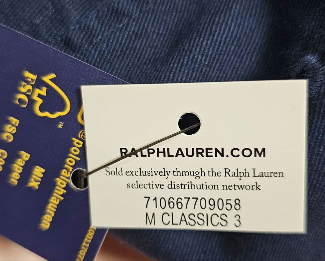 POLO RalphLauren エンブロイダリーツイルボールキャップ　ネイビー