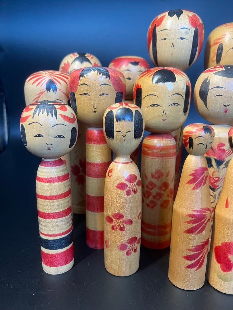 伝統こけし16本まとめ売り 戦前小野寺重一煤孫実太郎他 東北ロット 郷土玩具