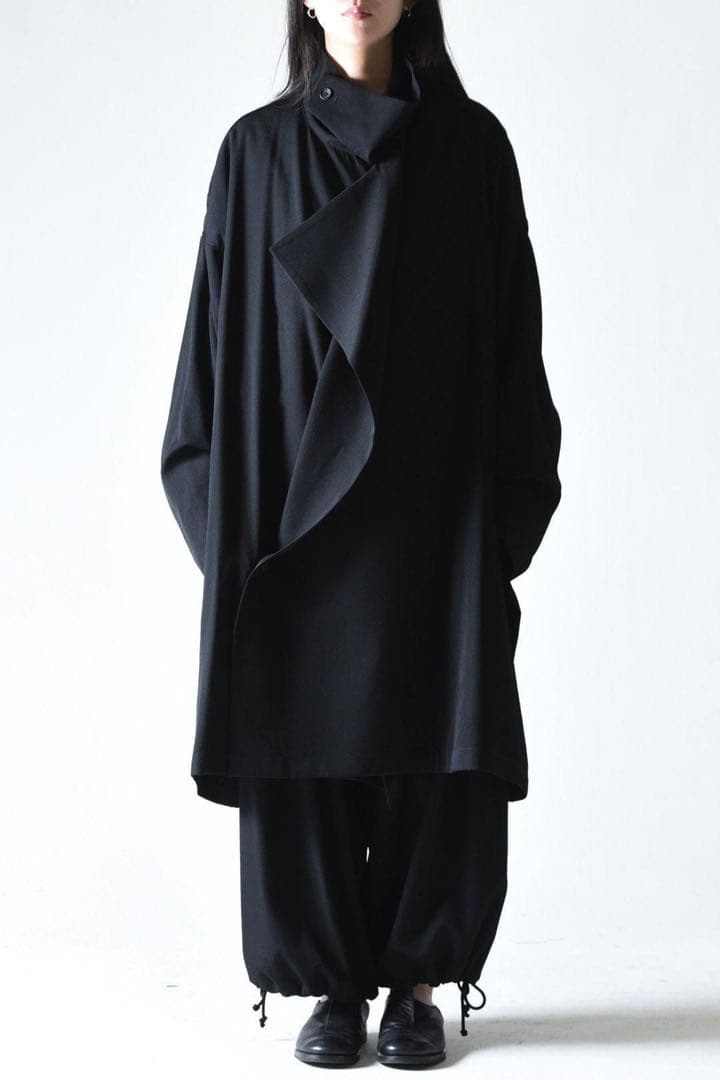 Yohji Yamamoto POUR HOMMEシワギャバコートテロテロコート