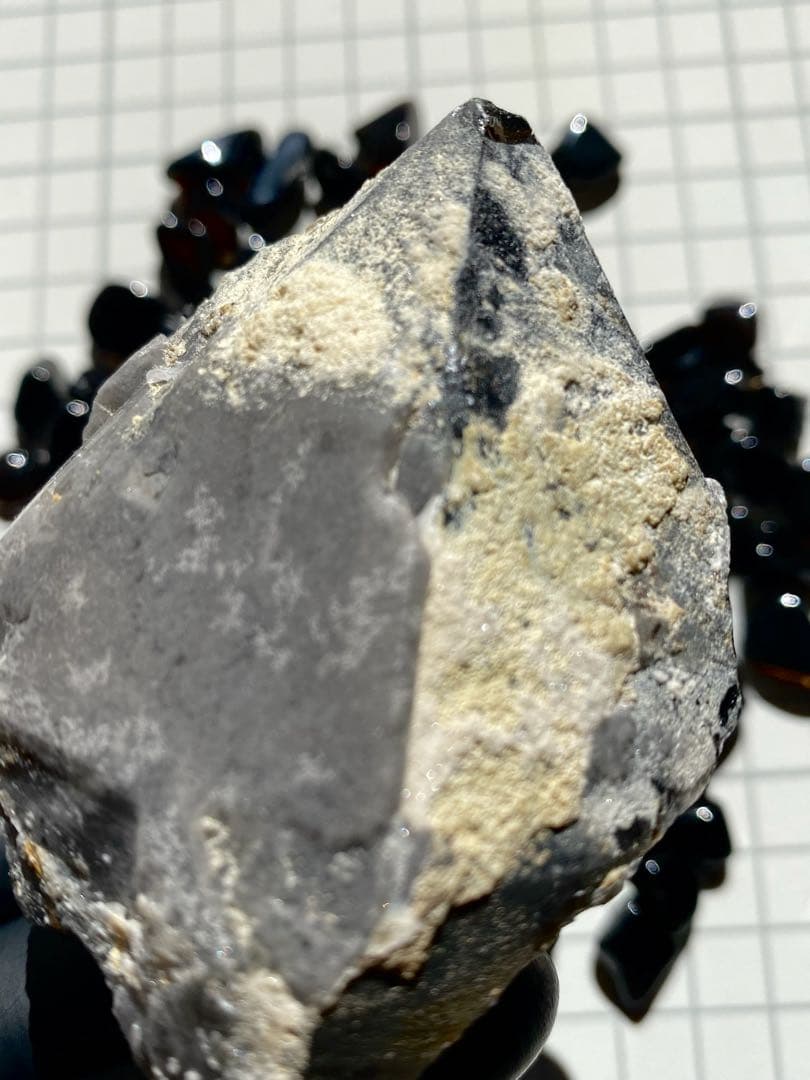 セット★ モリオン 単結晶 モリオン細石　天然石　黒水晶　チベット産