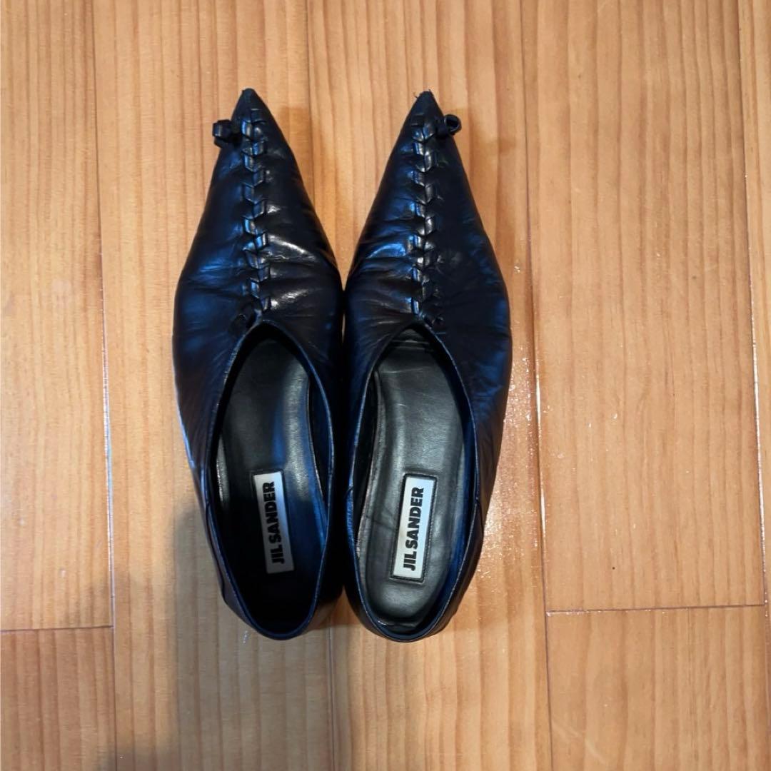 JIL SANDER ジルサンダー　レザーフラットバレリーナ