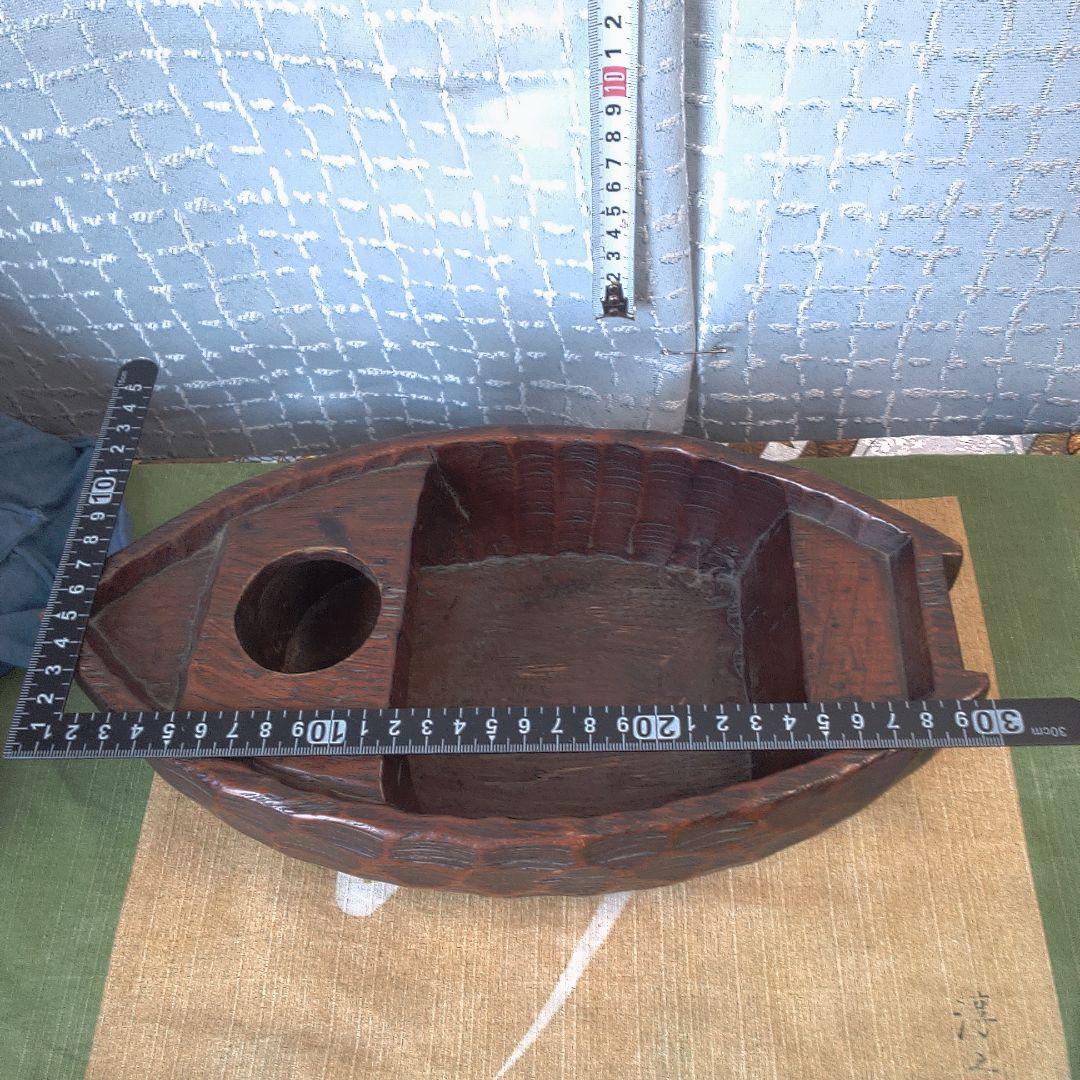 一刀彫？ 花生け？ 骨董 美術 アンティーク