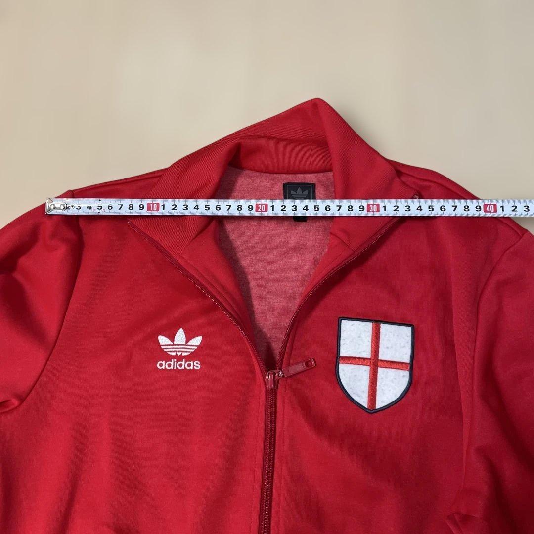 adidas イングランドエンブレム 赤ジャージ M トラックトップ