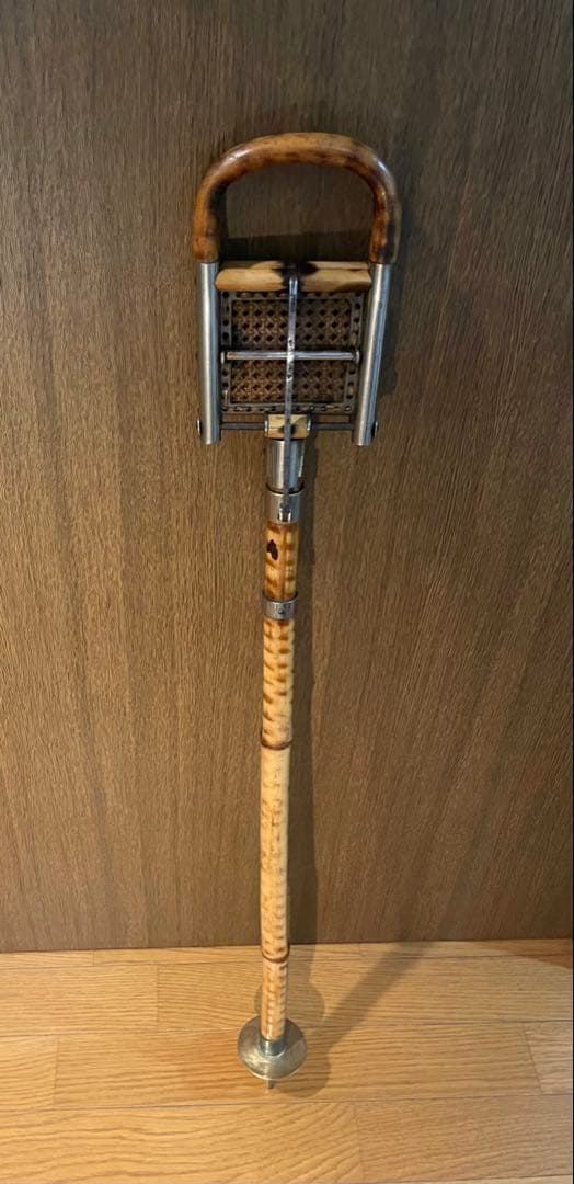 シューティング　スティック　ステッキ　ストック　チェア　バンブー　登山　競馬