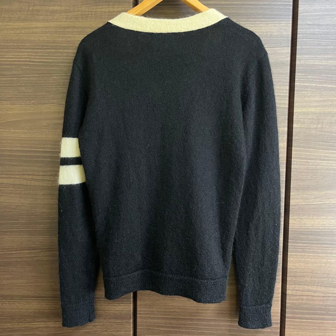 まとめ　00s フレッドペリー モヘア混 カーディガン 月桂樹 S ブラック