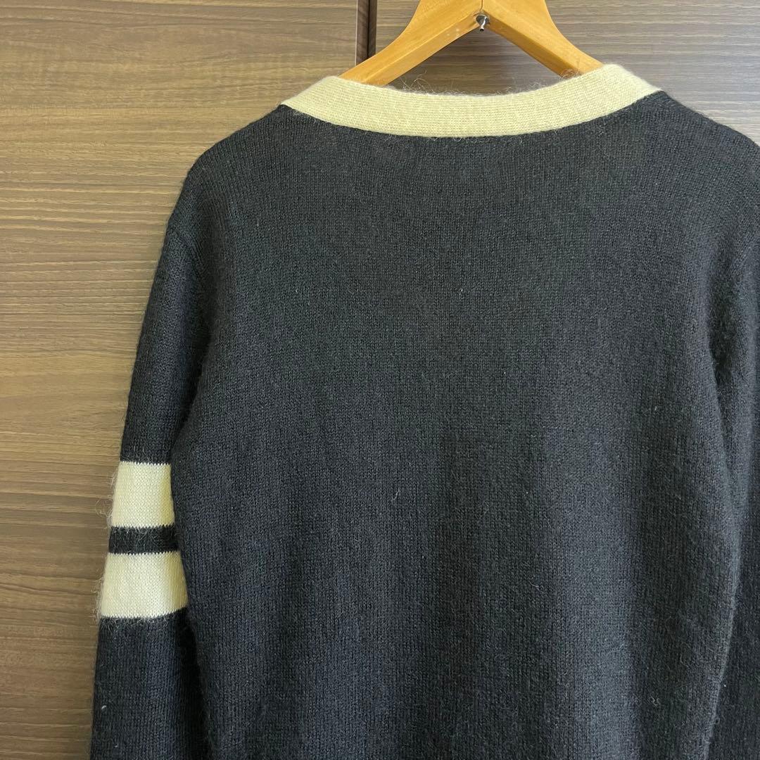 まとめ　00s フレッドペリー モヘア混 カーディガン 月桂樹 S ブラック
