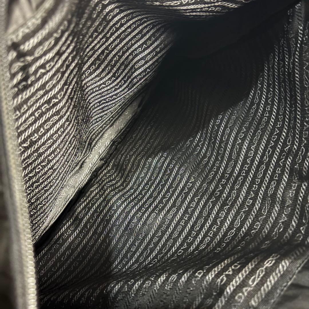 PRADA SHOULDER BAG LEATHER × NYLON
