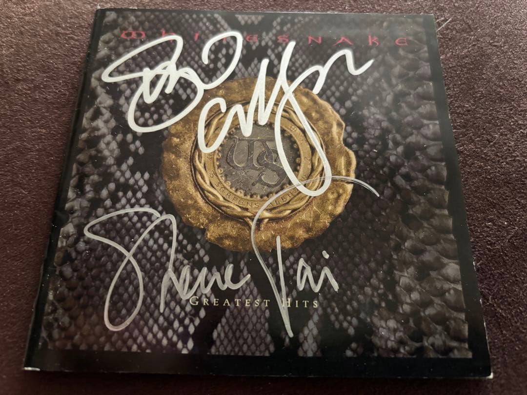 デイヴィッド・カヴァデールとスティーヴ・ヴァイ　サインcd whitesnake