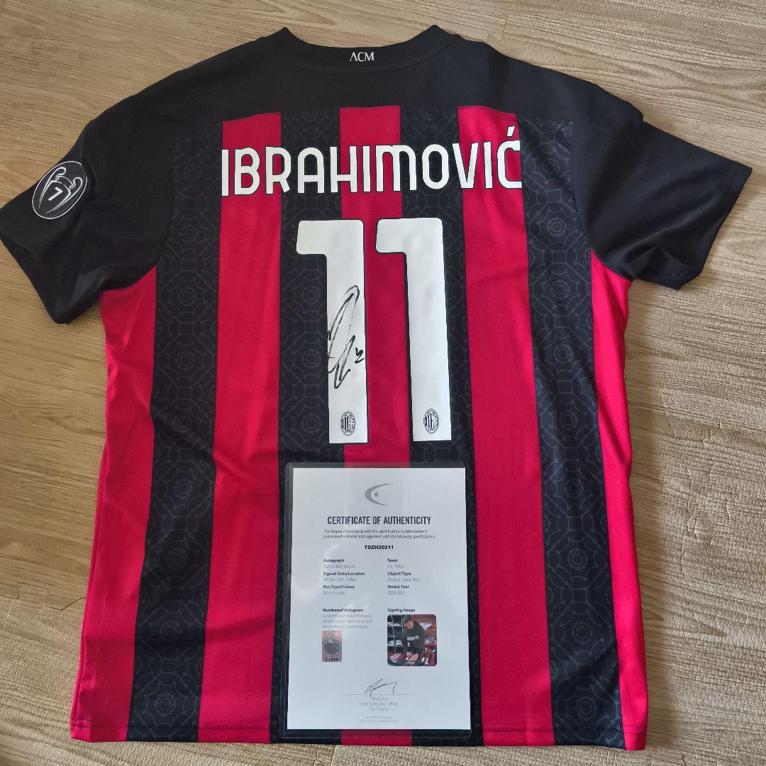 ACミラン　イブラヒモビッチ直筆サインユニフォーム