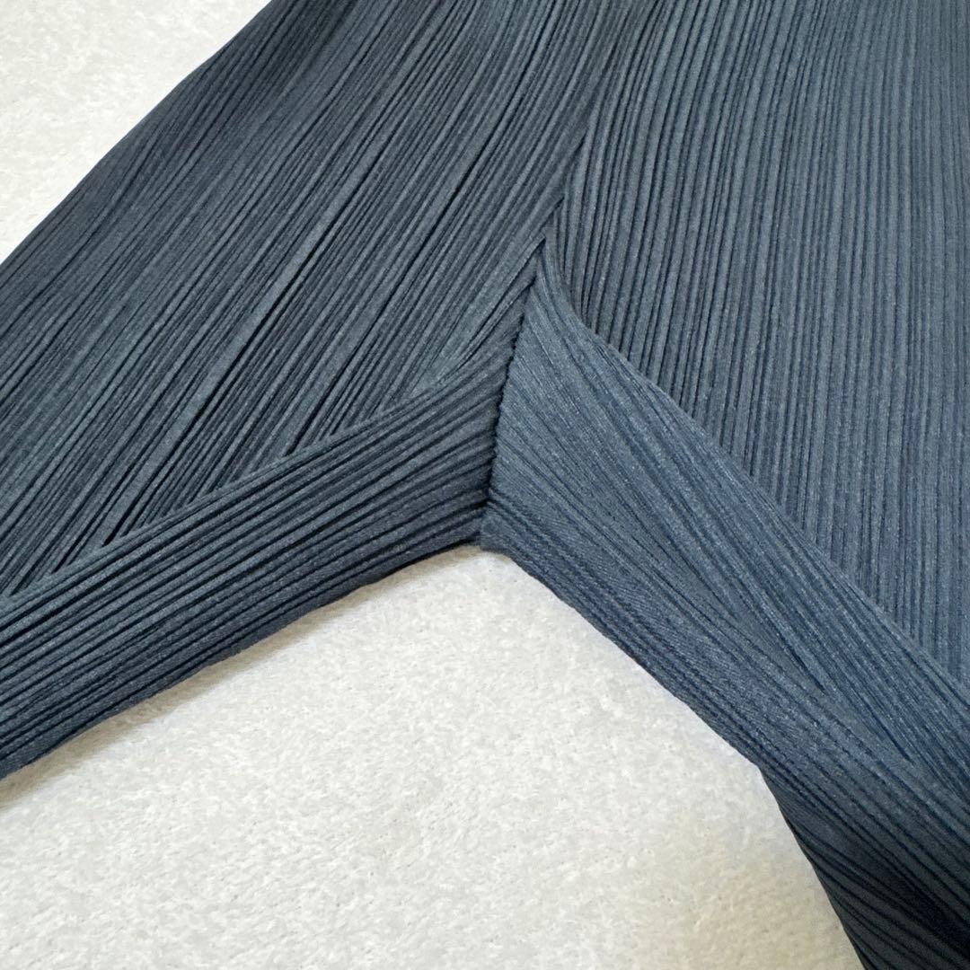 極美品✨PLEATS PLEASE オールインワン　ネイビー　ジップ　Mサイズ