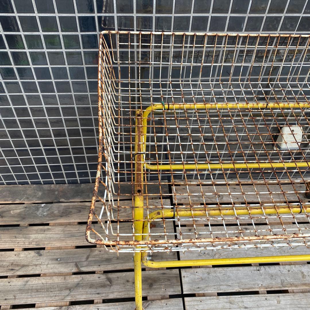 昭和レトロ 業務用カート 店舗什器 シャビー タイヤ付き インテリア