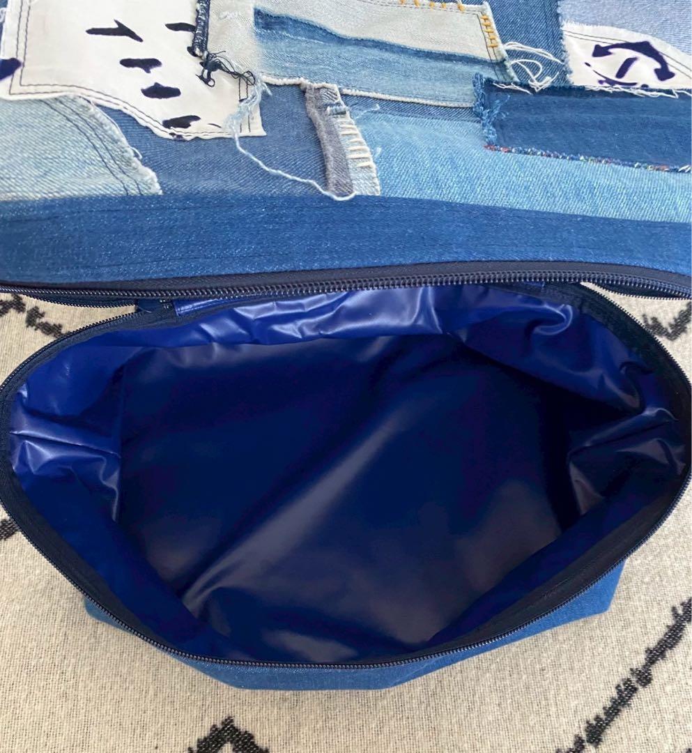 売約済！美品ハリウッドランチマーケット　HR REMAKE デニムマザーズバッグ