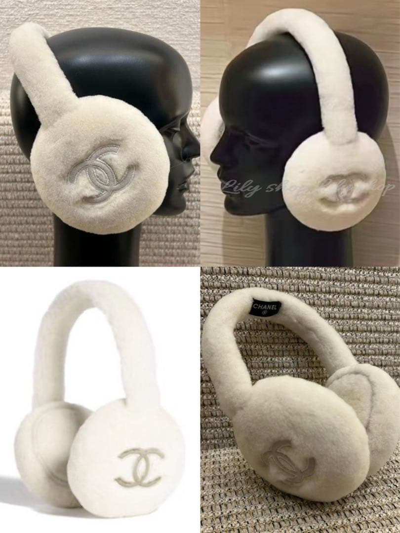 ⭐️未使用近い⭐️CC 24N ココネージュ イヤーマフ耳当てシアリング ラムスキン