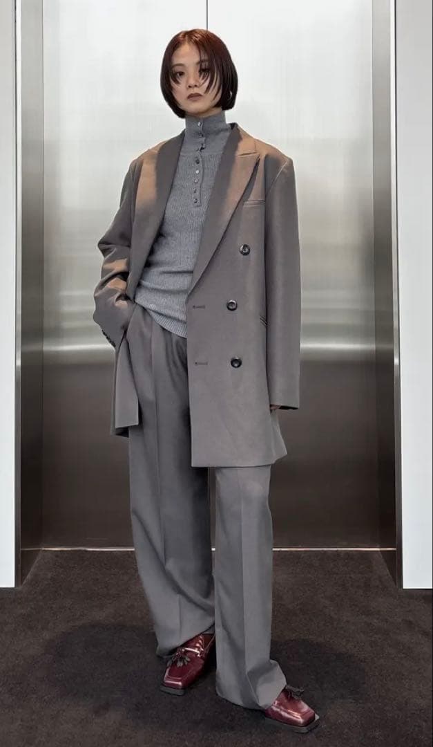 アメリヴィンテージ　UND HIGH NECK BUTTON KNIT TOP