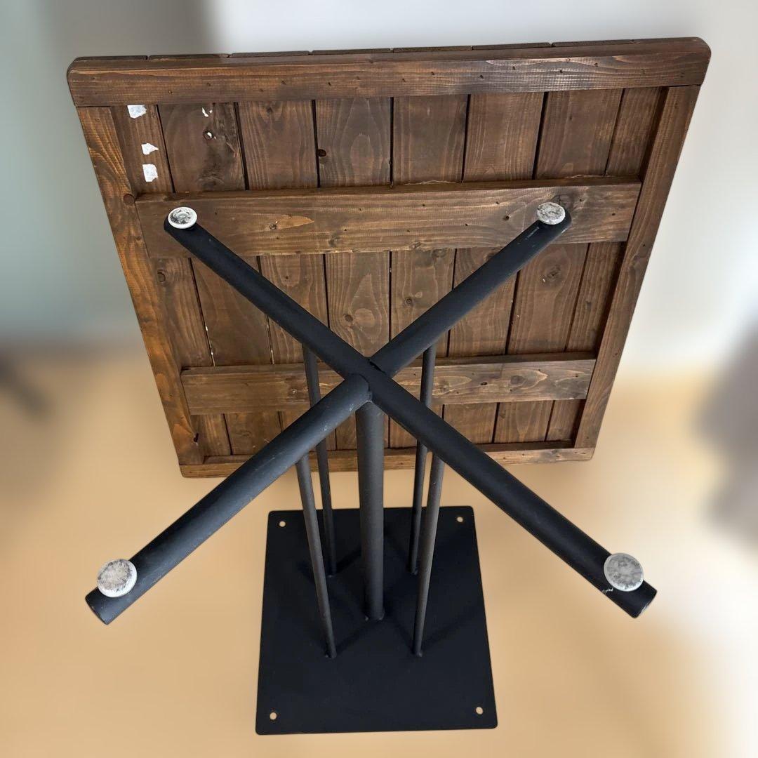 ※テーブルのみ①ダークブラウン木製ダイニングテーブル チェア 2月末まで出品