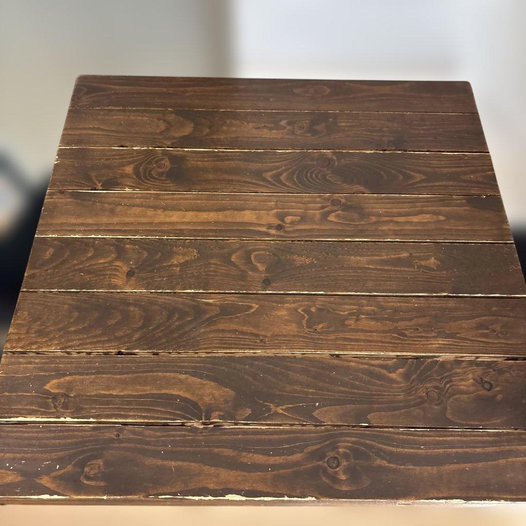 ※テーブルのみ①ダークブラウン木製ダイニングテーブル チェア 2月末まで出品