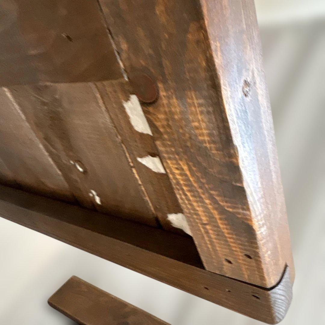 ※テーブルのみ①ダークブラウン木製ダイニングテーブル チェア 2月末まで出品