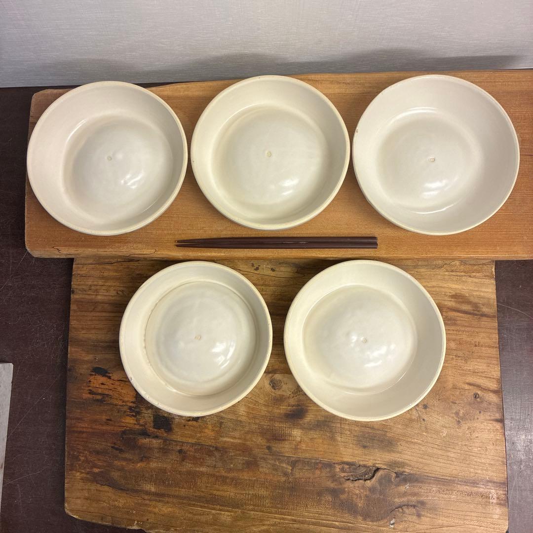 ちゃーさん新品　陶器　陶芸作家　変形鉢5個　44