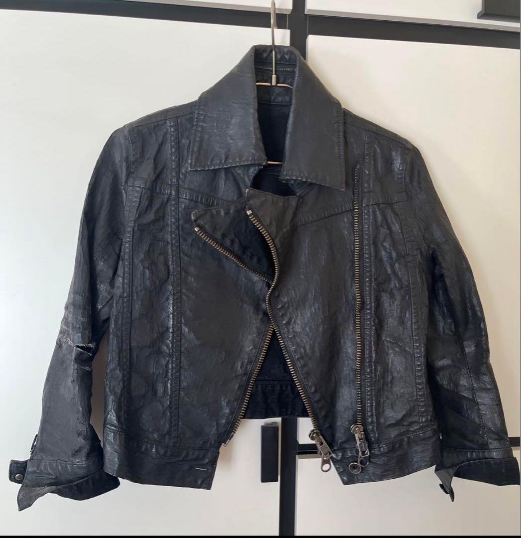 【新品未使用】希少ルグランブルー（LGB）レザージャケット調デニムジャケット　M