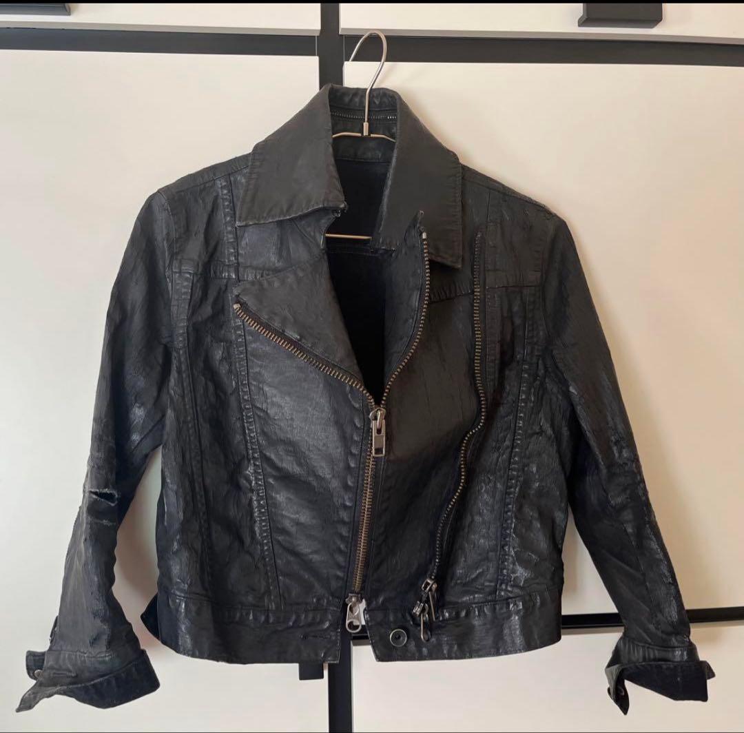 【新品未使用】希少ルグランブルー（LGB）レザージャケット調デニムジャケット　M