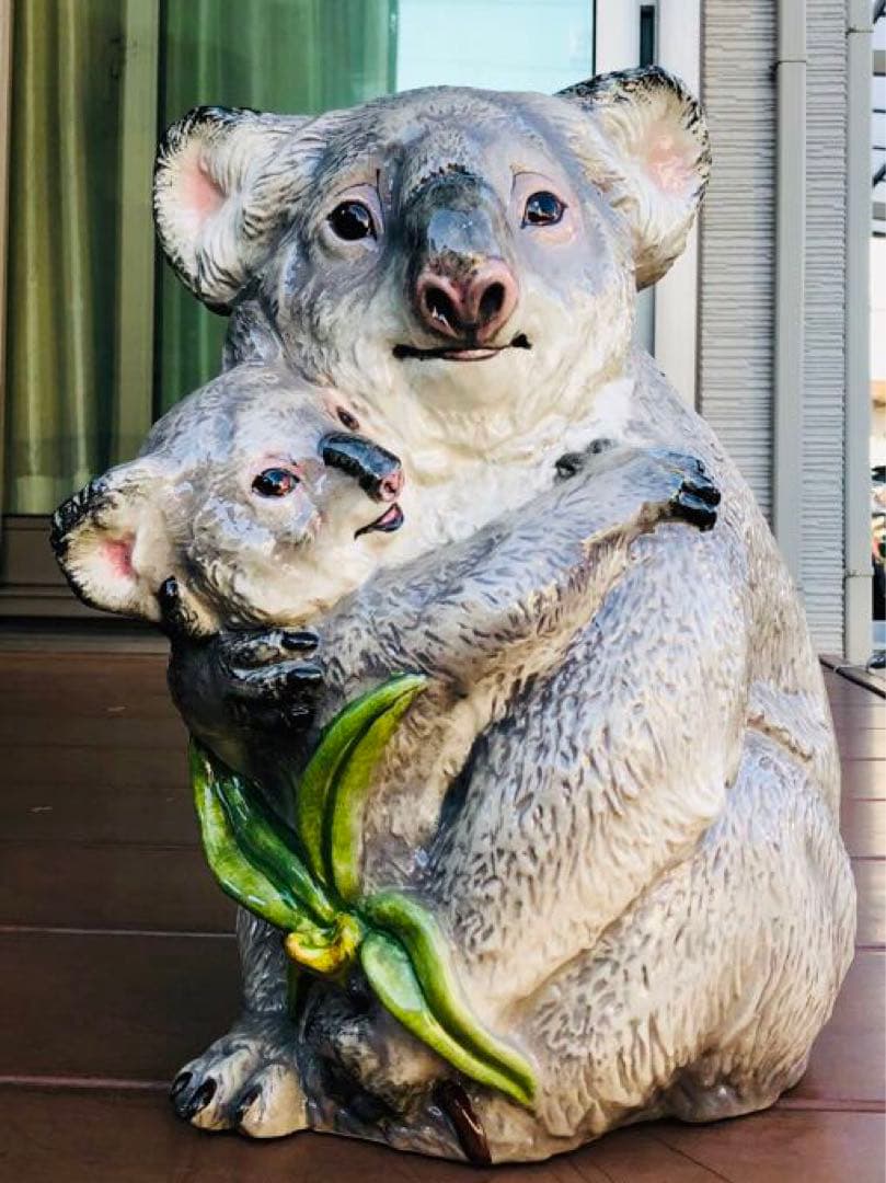 コアラ 親子 陶器 オブジェ 置物 オーストラリア