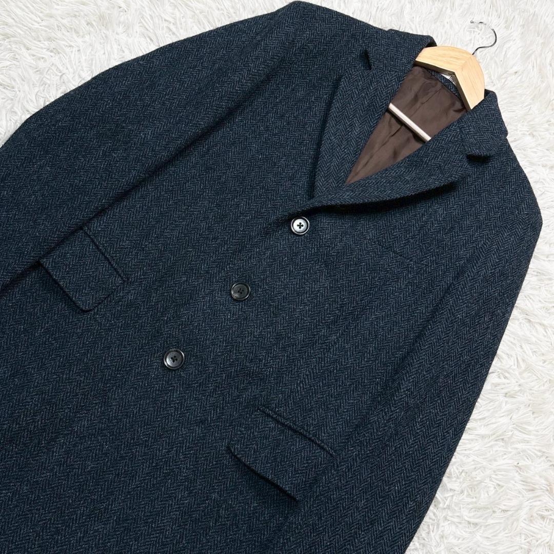 別注 Harris Tweed スーツセレクトヘリンボーン チェスターコートL