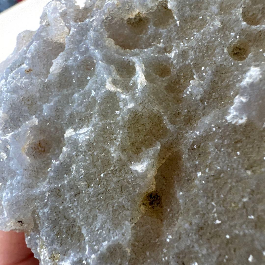 【国産鉱物】青森産　青瑪瑙　原石　ブルーアゲート【特大】1099g