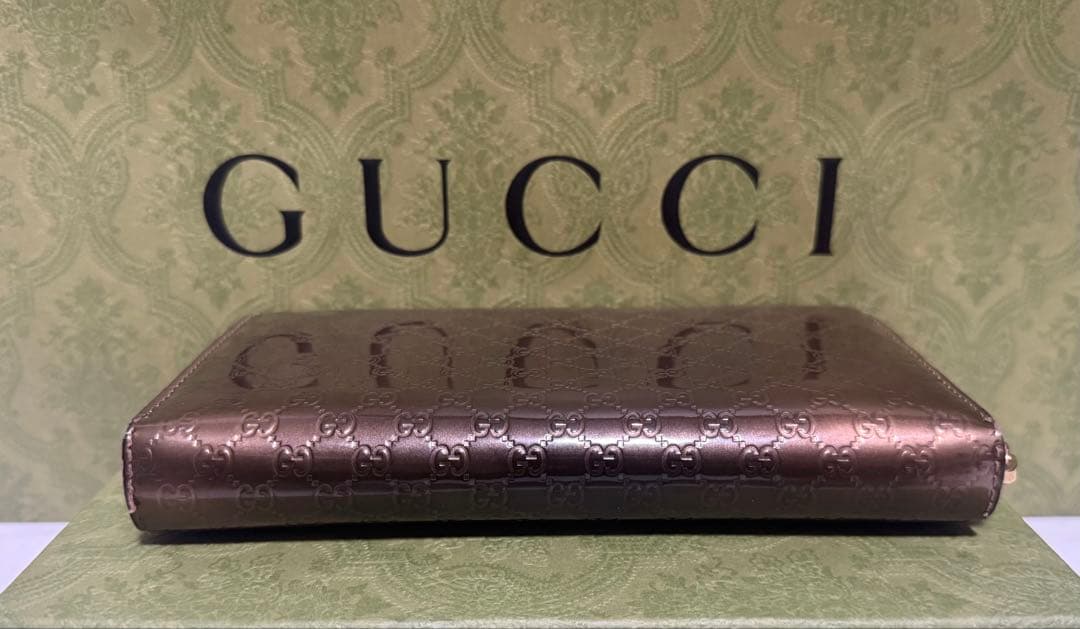 極美品‼️ GUCCI 長財布 グッチ ラウンドファスナー レザー