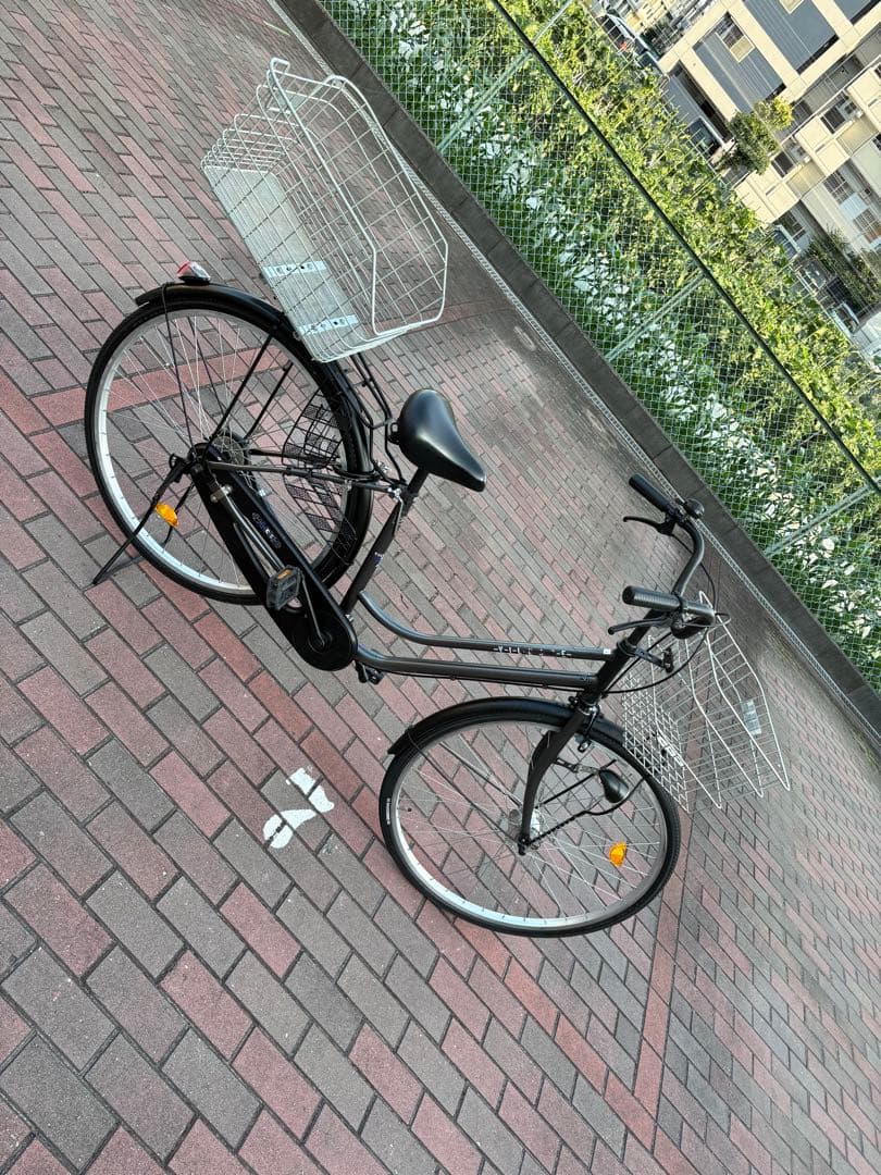 前後大型バスケット　お買い物仕様オートライトママチャリ(27㌅)お引取/配達可能