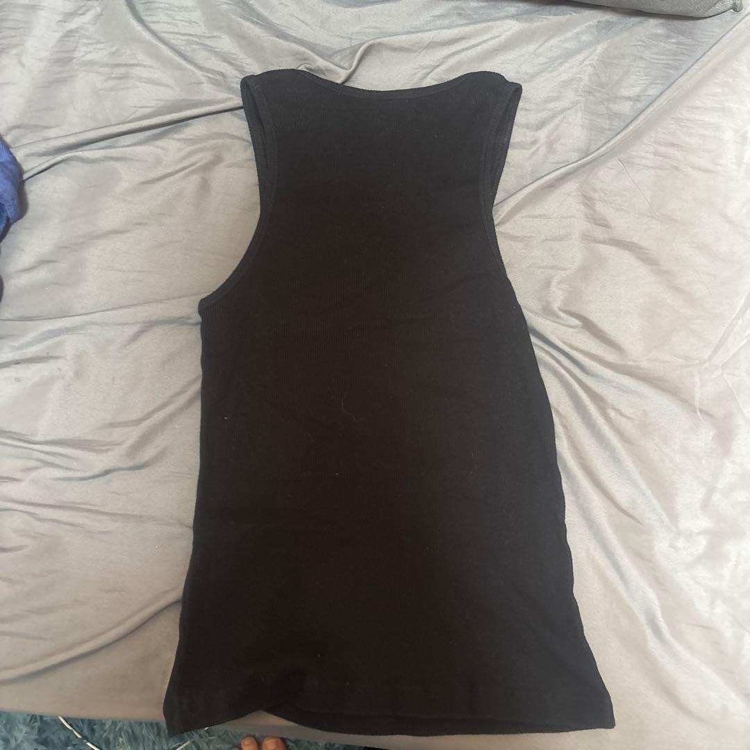 LOEWE ブラック リブタンクトップ