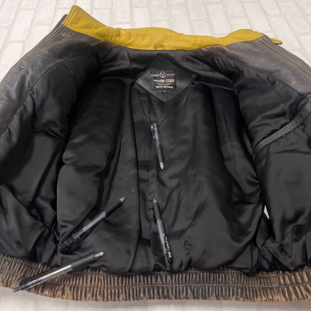 イエロー コーン YeLLOW CORn 牛革 レザー ライダース ジャケット