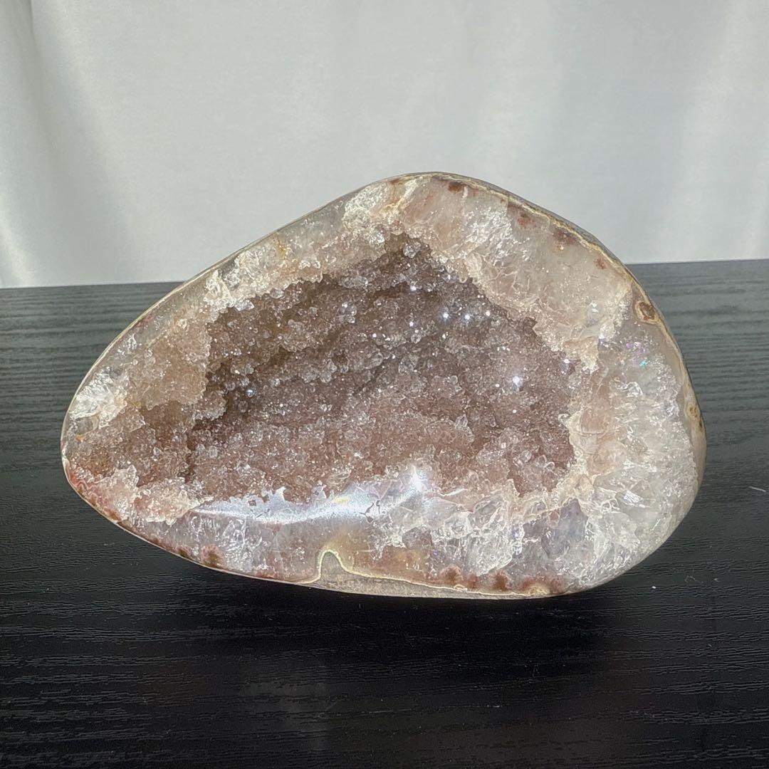 天然石アメジストのドーム　置物NO.102304