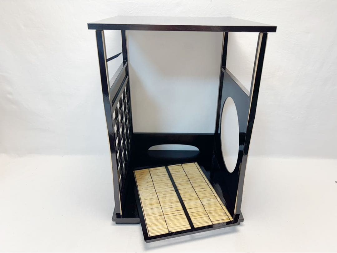 茶道具 宗悦作 木製溜塗 吉野棚 圓能斎好写 組み立式 おしゃれ 水指棚 元箱