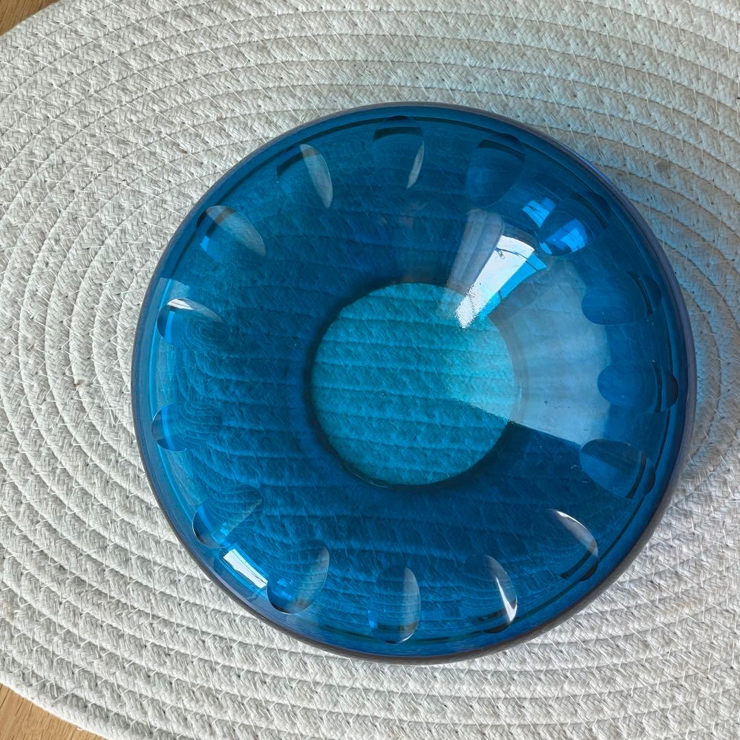 マークニューソン ガラス製 灰皿 青 Marc Newson ash tray