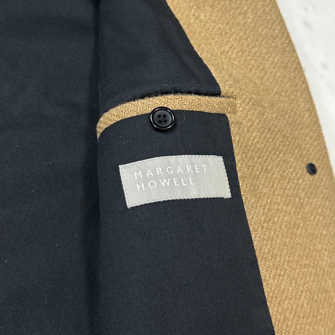 マーガレットハウエル×ハリスツイード ウールチェスターコート ベージュ サイズ1