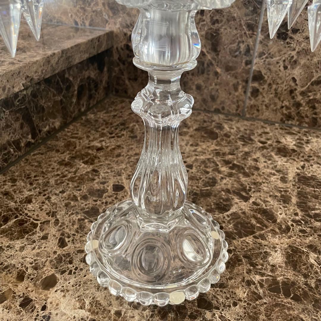 お値下‼️バカラBaccarat キャンドルスタンドメダイヨン.シャンデリア.3灯