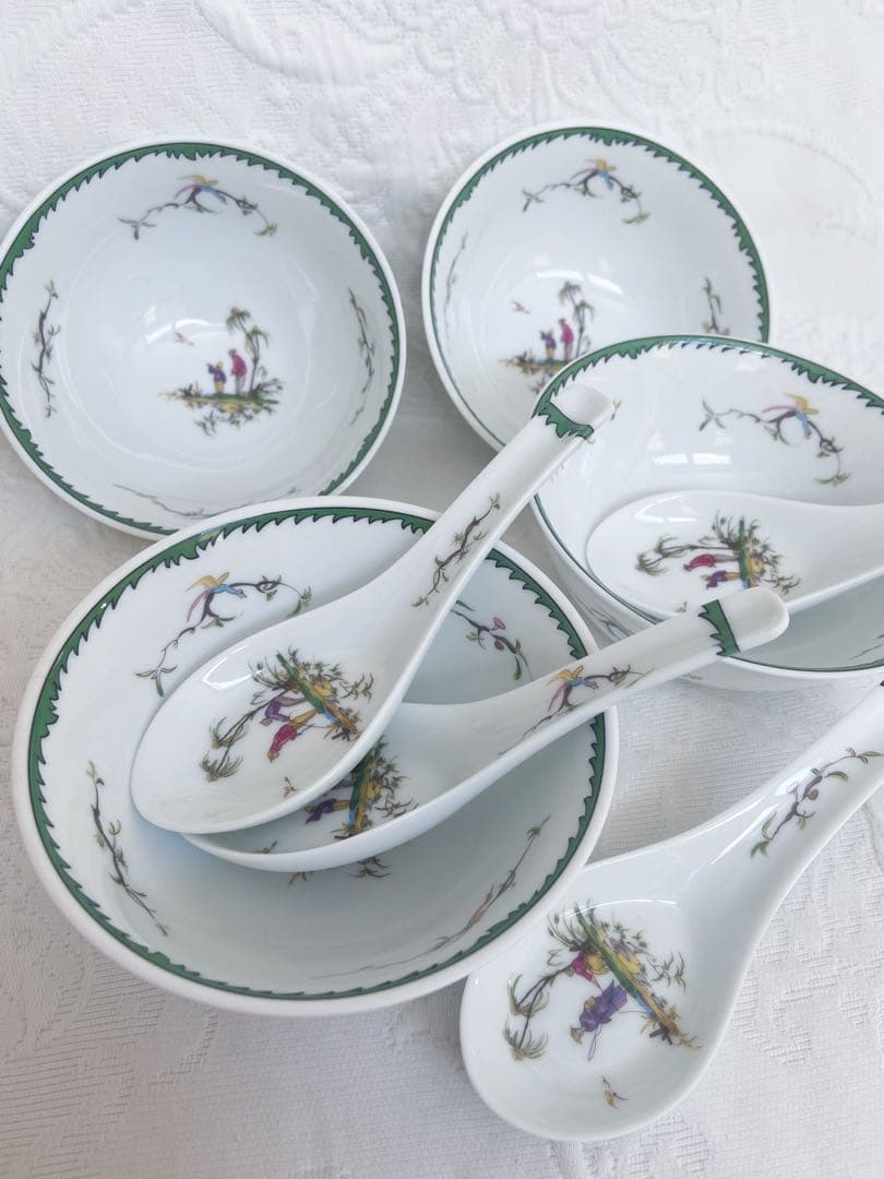 残1 レア　シキオン　レイノー　リモージュ　カップ＆レンゲ　4人用